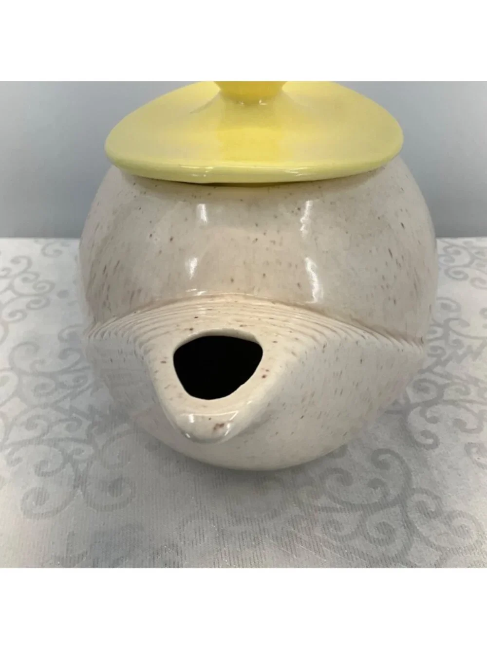 Vintage MCM Aladdin Genie Teapot Yellow Lid California Style Pottery